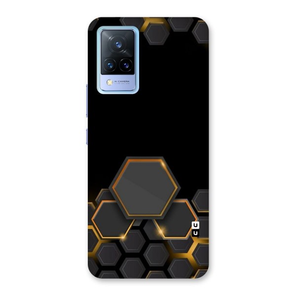 Black Gold Hexa Back Case for Vivo V21 5G