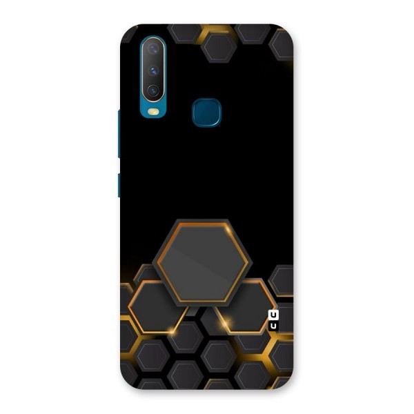 Black Gold Hexa Back Case for Vivo Y17