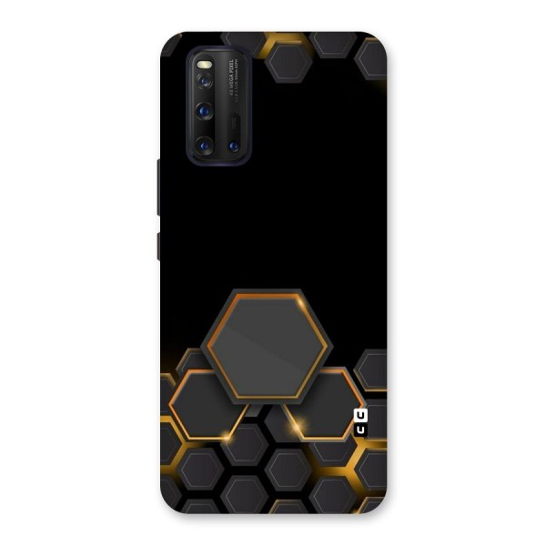 Black Gold Hexa Back Case for Vivo iQOO 3