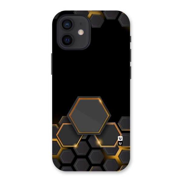 Black Gold Hexa Back Case for iPhone 12