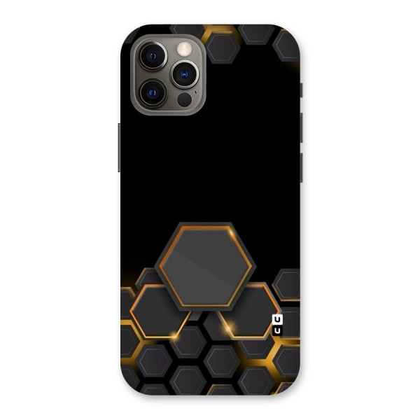 Black Gold Hexa Back Case for iPhone 12 Pro