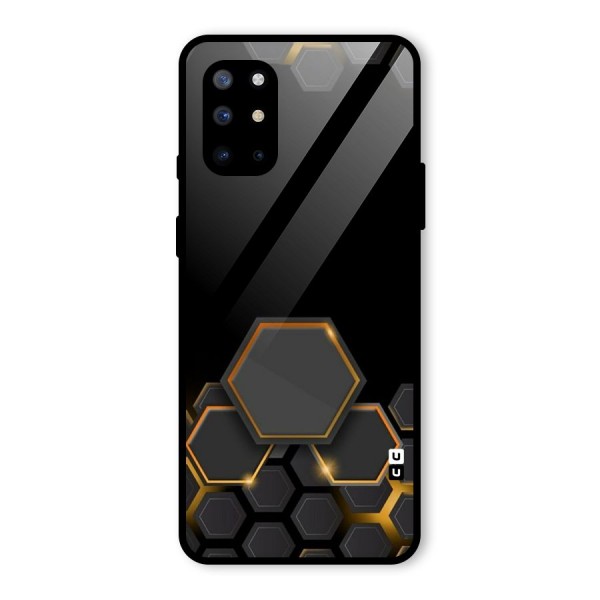 Black Gold Hexa Glass Back Case for OnePlus 8T