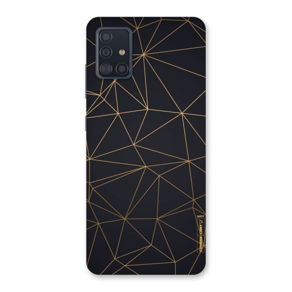 Black Golden Lines Back Case for Galaxy A51