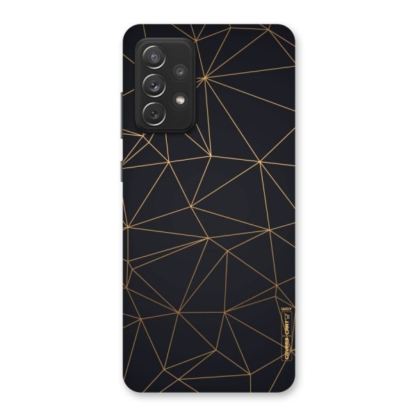 Black Golden Lines Back Case for Galaxy A72