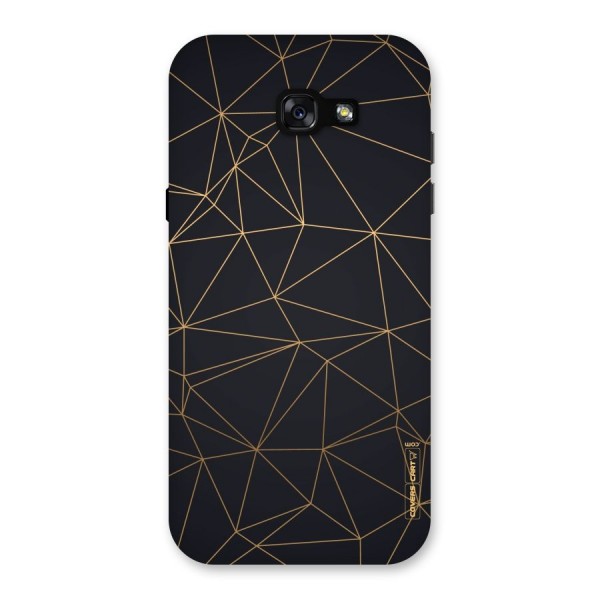 Black Golden Lines Back Case for Galaxy A7 (2017)