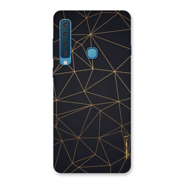 Black Golden Lines Back Case for Galaxy A9 (2018)