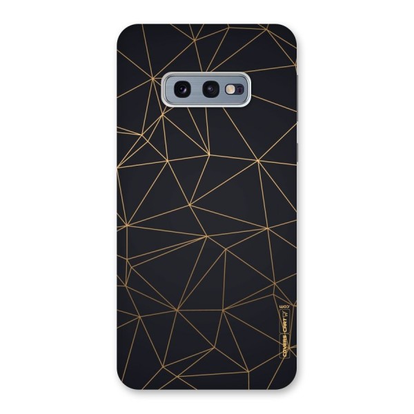 Black Golden Lines Back Case for Galaxy S10e