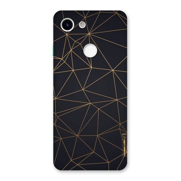 Black Golden Lines Back Case for Google Pixel 3