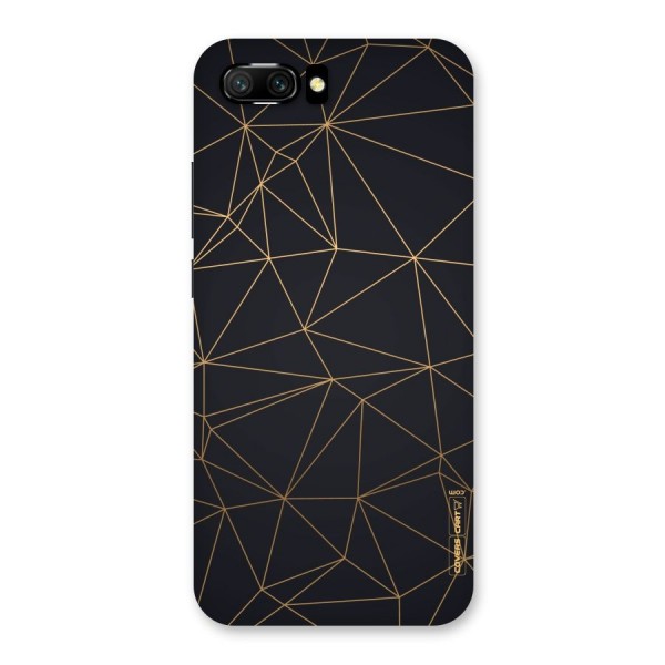 Black Golden Lines Back Case for Honor 10