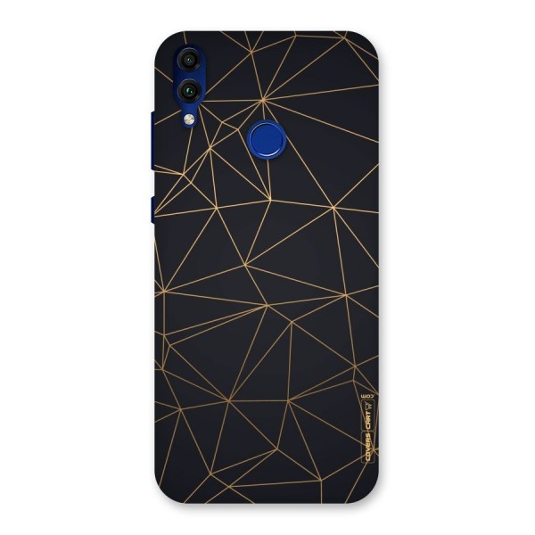 Black Golden Lines Back Case for Honor 8C