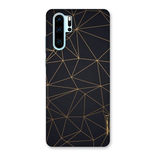 Black Golden Lines Back Case for Huawei P30 Pro