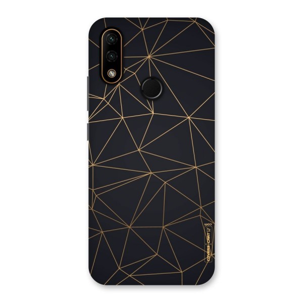 Black Golden Lines Back Case for Lenovo A6 Note