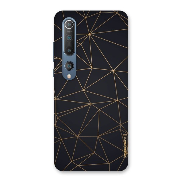 Black Golden Lines Back Case for Mi 10