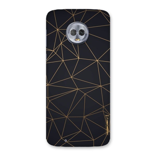 Black Golden Lines Back Case for Moto G6