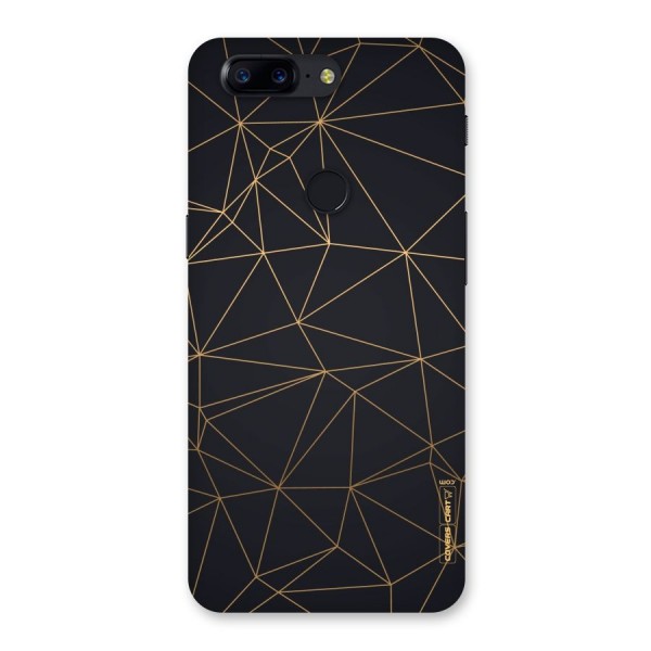 Black Golden Lines Back Case for OnePlus 5T