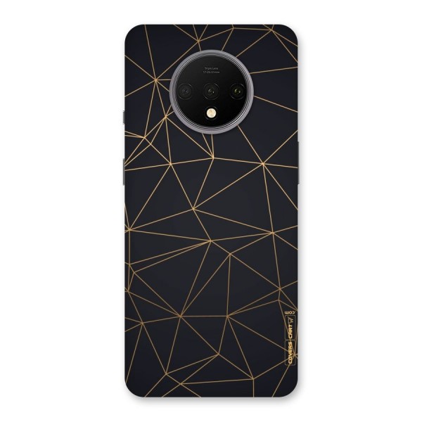 Black Golden Lines Back Case for OnePlus 7T