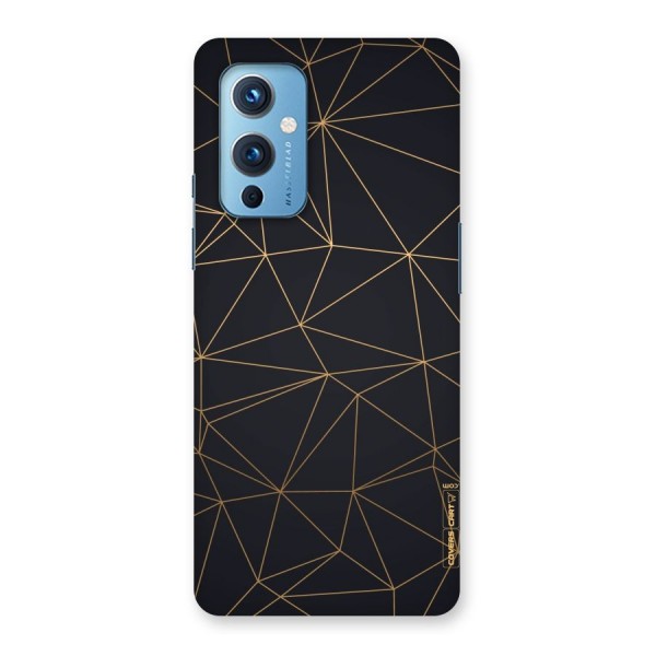 Black Golden Lines Back Case for OnePlus 9