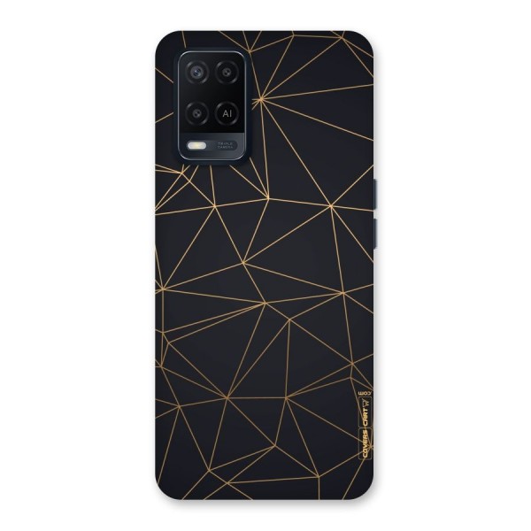 Black Golden Lines Back Case for Oppo A54