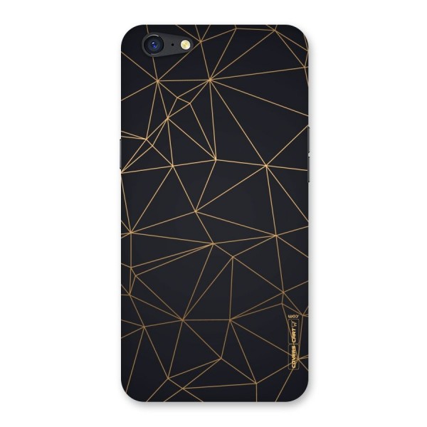 Black Golden Lines Back Case for Oppo A71