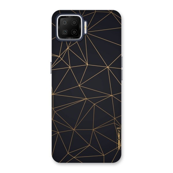 Black Golden Lines Back Case for Oppo F17