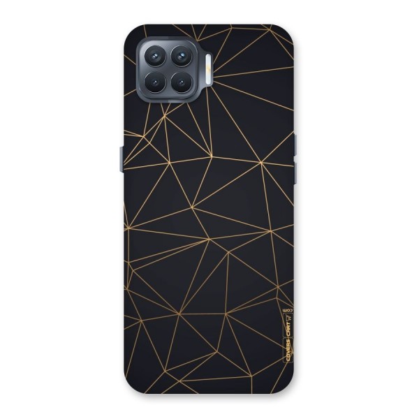 Black Golden Lines Back Case for Oppo F17 Pro