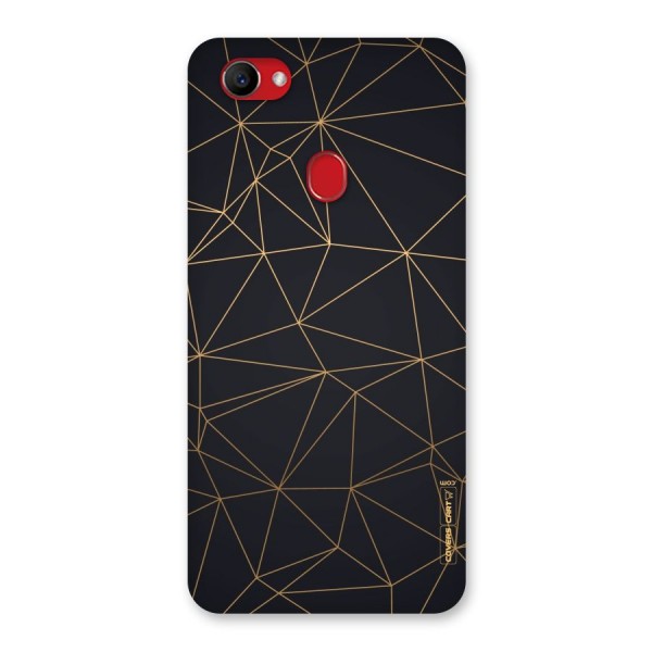 Black Golden Lines Back Case for Oppo F7