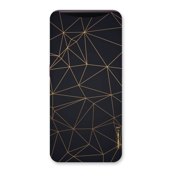 Black Golden Lines Back Case for Oppo Find X