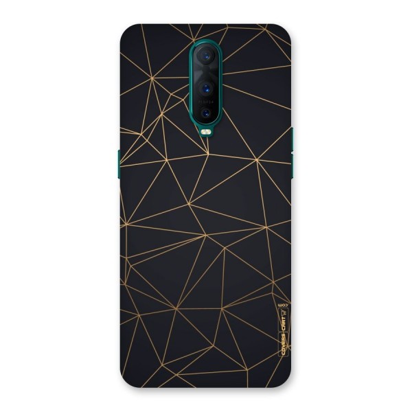 Black Golden Lines Back Case for Oppo R17 Pro