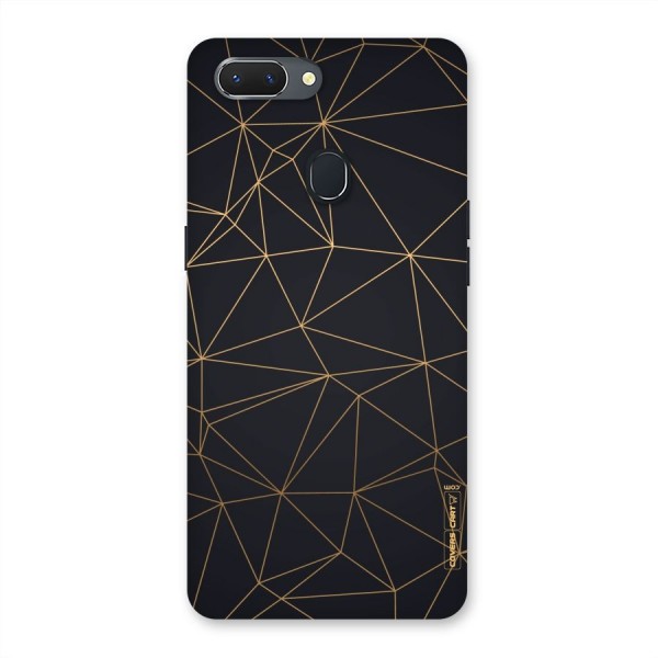 Black Golden Lines Back Case for Oppo Realme 2