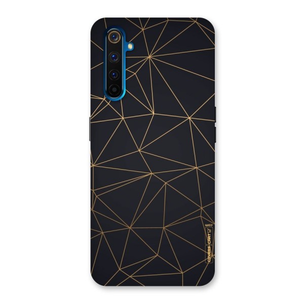 Black Golden Lines Back Case for Realme 6 Pro