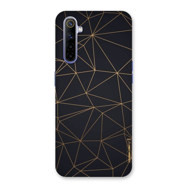 Black Golden Lines Back Case for Realme 6i