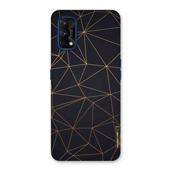 Black Golden Lines Back Case for Realme 7 Pro