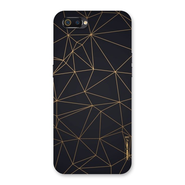 Black Golden Lines Back Case for Realme C2