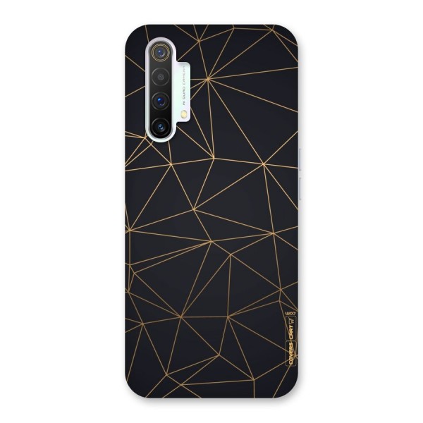 Black Golden Lines Back Case for Realme X3