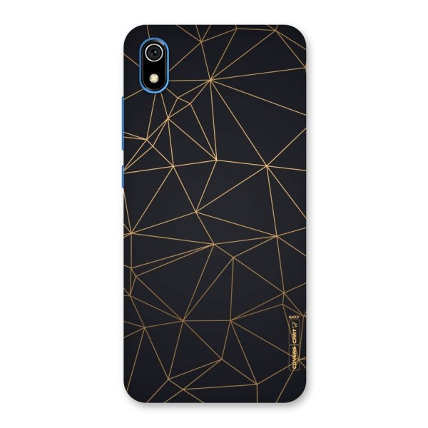 Black Golden Lines Back Case for Redmi 7A