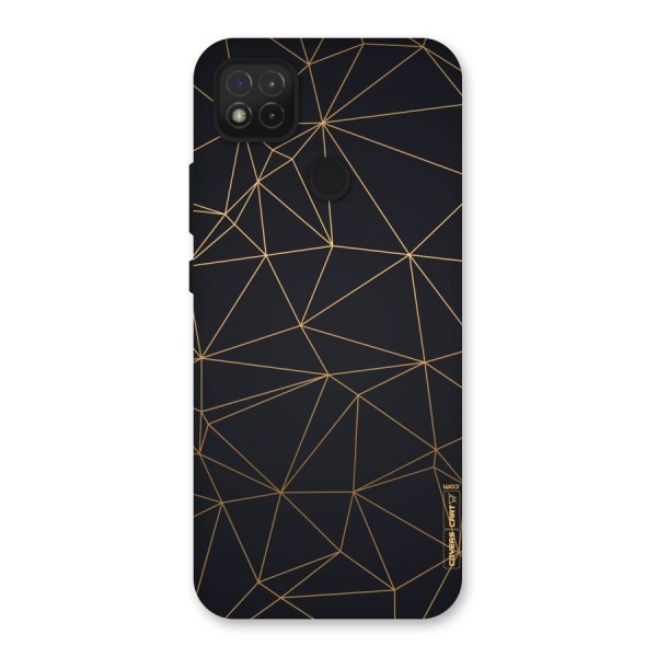 Black Golden Lines Back Case for Redmi 9C