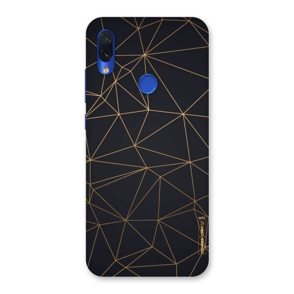 Black Golden Lines Back Case for Redmi Note 7