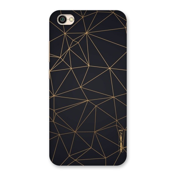 Black Golden Lines Back Case for Redmi Y1 Lite