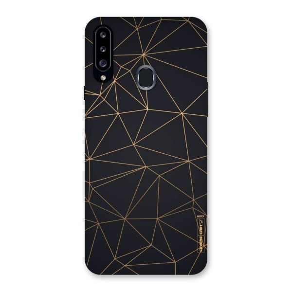 Black Golden Lines Back Case for Samsung Galaxy A20s