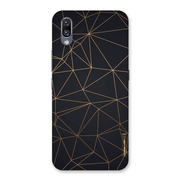 Black Golden Lines Back Case for Vivo NEX