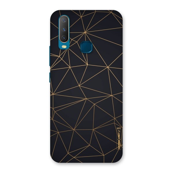 Black Golden Lines Back Case for Vivo U10