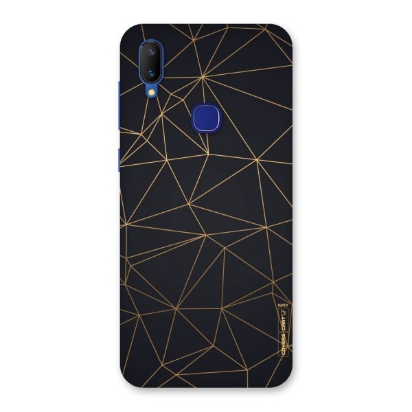 Black Golden Lines Back Case for Vivo V11