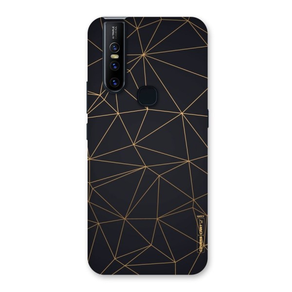 Black Golden Lines Back Case for Vivo V15