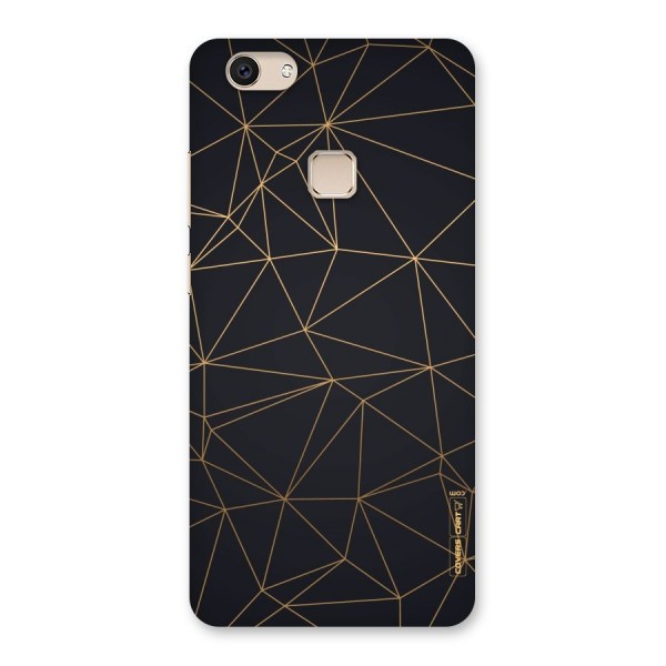 Black Golden Lines Back Case for Vivo V7