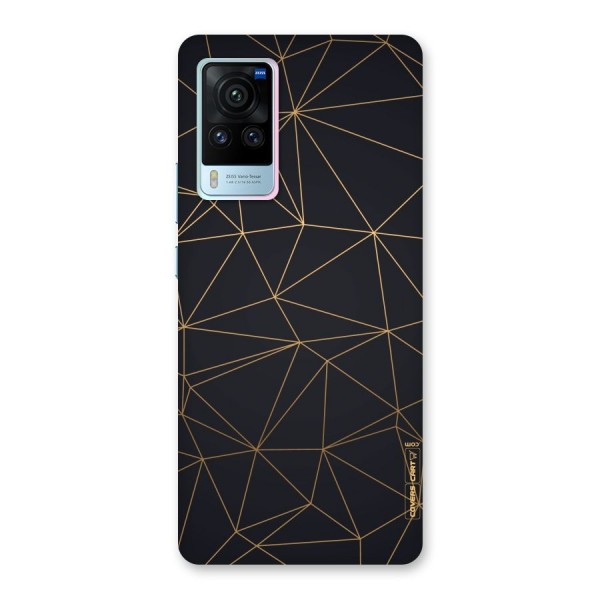 Black Golden Lines Back Case for Vivo X60 Pro