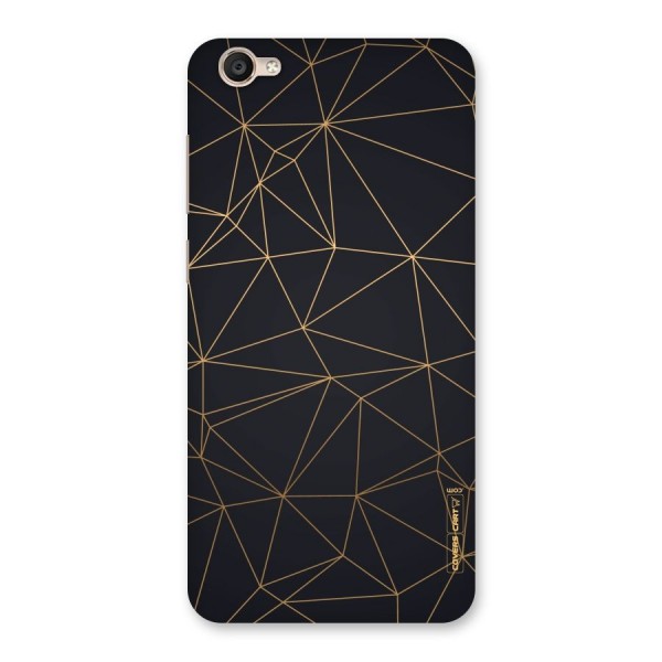 Black Golden Lines Back Case for Vivo Y55s