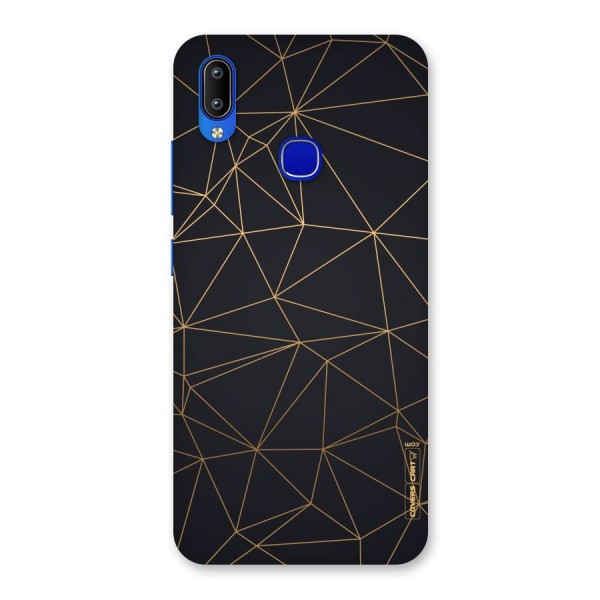 Black Golden Lines Back Case for Vivo Y91