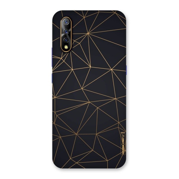 Black Golden Lines Back Case for Vivo Z1x