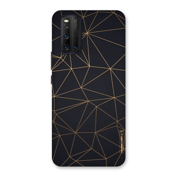 Black Golden Lines Back Case for Vivo iQOO 3