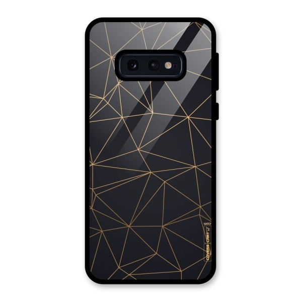 Black Golden Lines Glass Back Case for Galaxy S10e